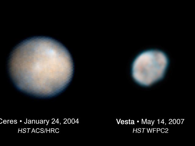 Small Worlds Ceres and Vesta