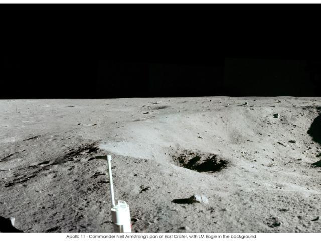 Apollo 11: East Crater Panorama