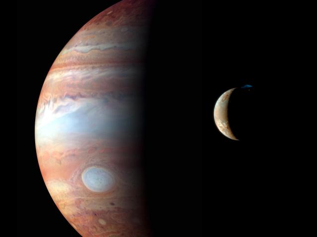 A Jupiter-Io Montage from New Horizons