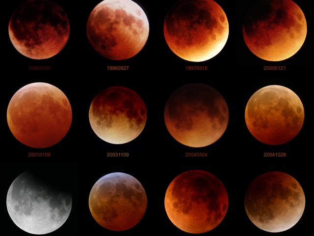 Twelve Lunar Eclipses