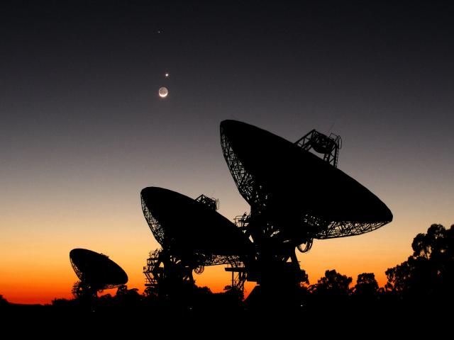 Planets Align Over Australian Radio Telescope Array