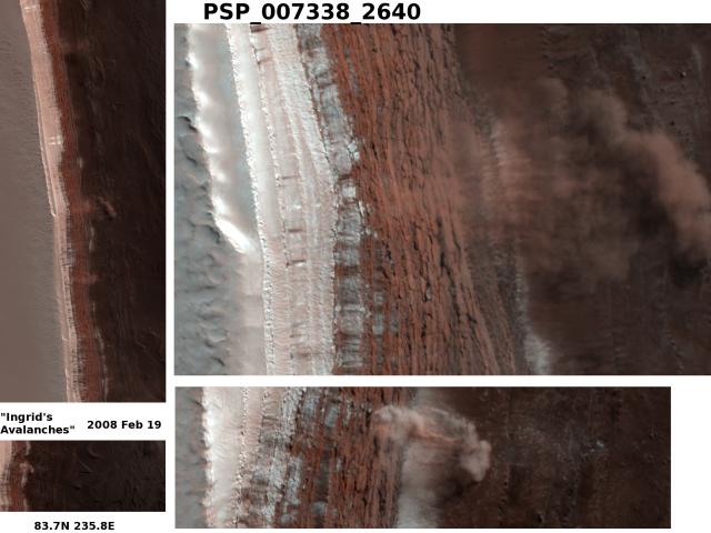 An Avalanche on Mars