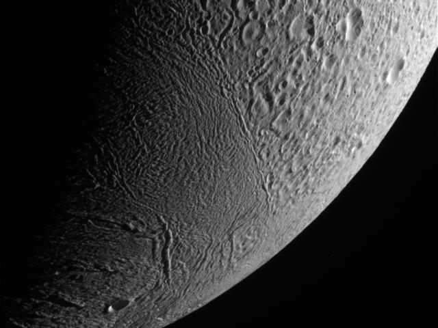 Thirty Thousand Kilometers Above Enceladus