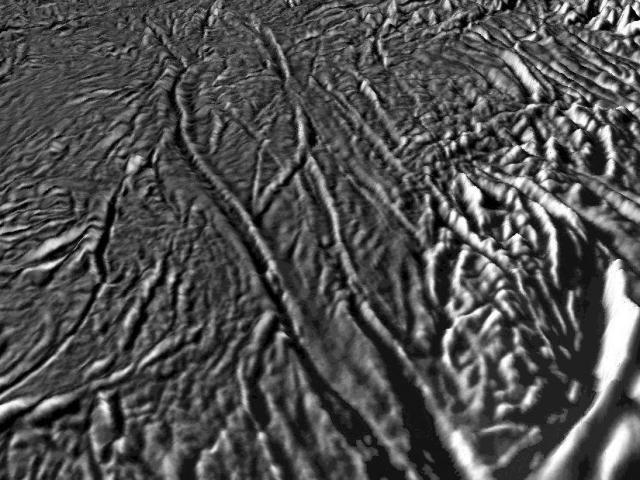 Close Up of Enceladus Tiger Stripes