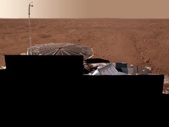A Mars Panorama from the Phoenix Lander