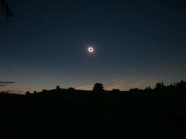 Eclipse over the Great Wall