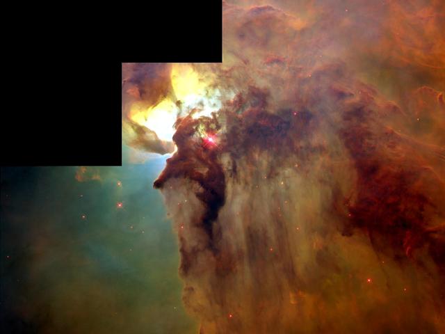 In the Center of the Lagoon Nebula