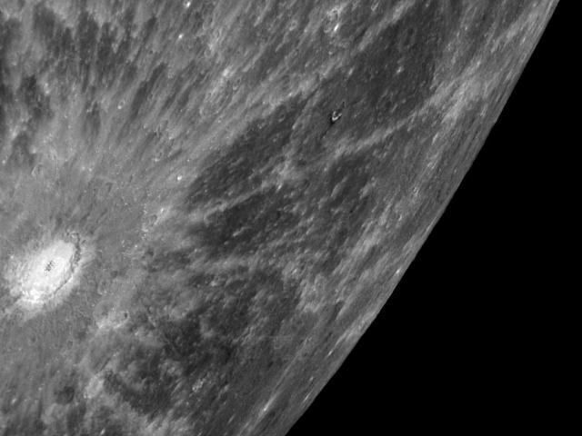 A Spectacular Rayed Crater on Mercury