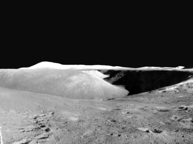 An Apollo 15 Panorama: Astronaut Exploring