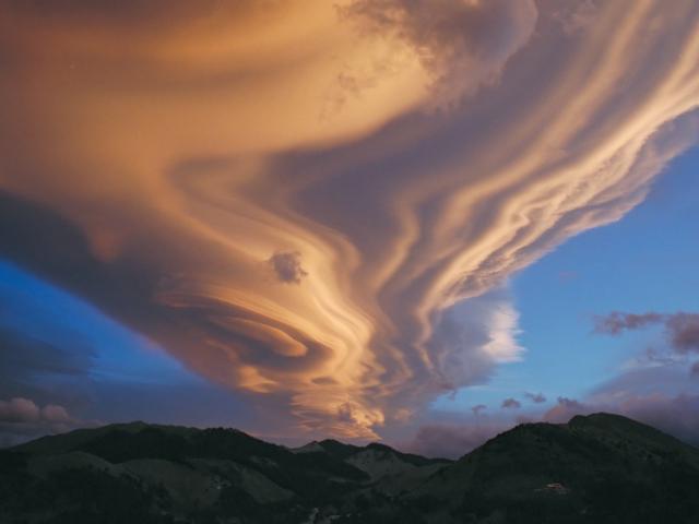 A Lenticular Cloud Over New Zealand