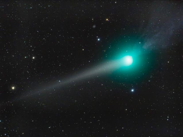 Two Tails of Comet Lulin