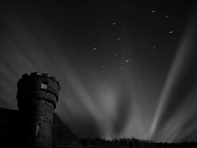 Moon Rays Over Thurso Castle