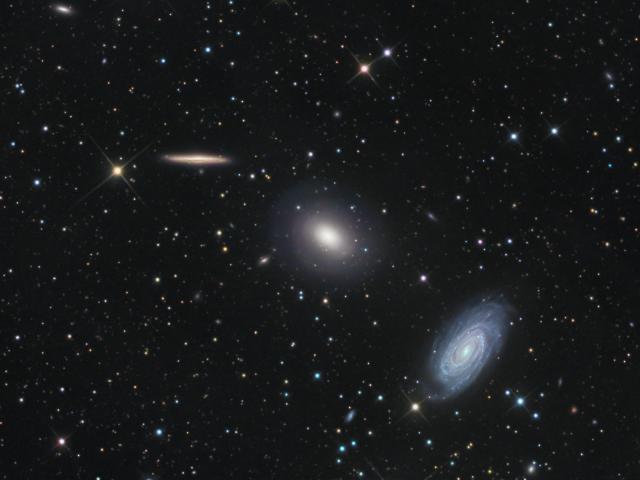 Three Galaxies in Draco