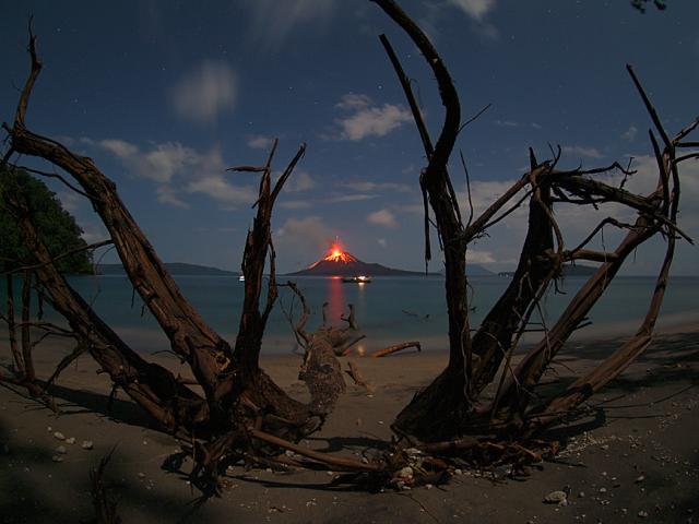 Erupting Volcano Anak Krakatau