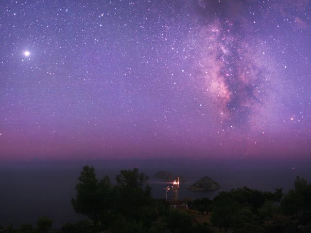Jupiter Over the Mediterranean