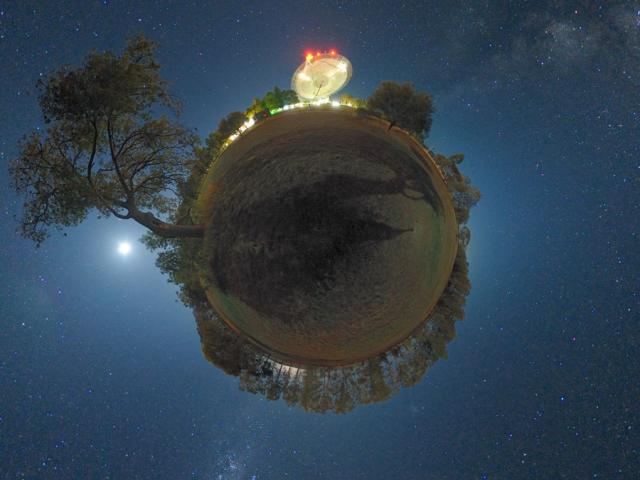 The Planet and the Radio Dish