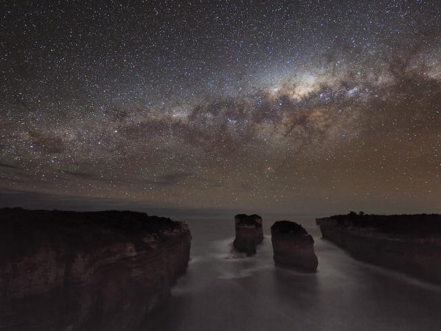 A Milky Way Shadow at Loch Ard Gorge