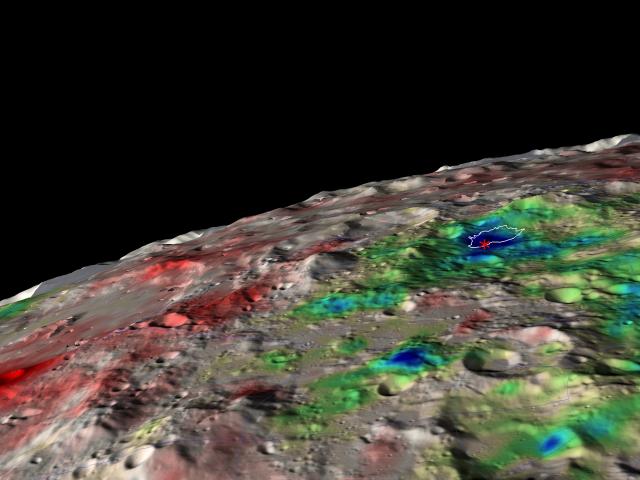 Water Ice Detected Beneath Moons Surface