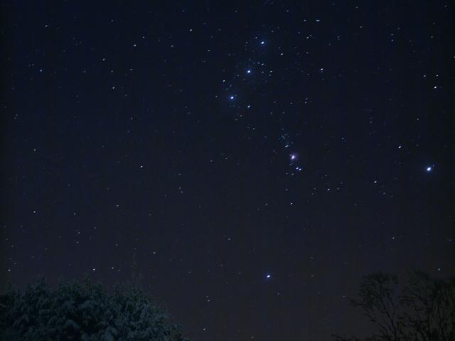 Sideways Orion Over Snowy Ireland