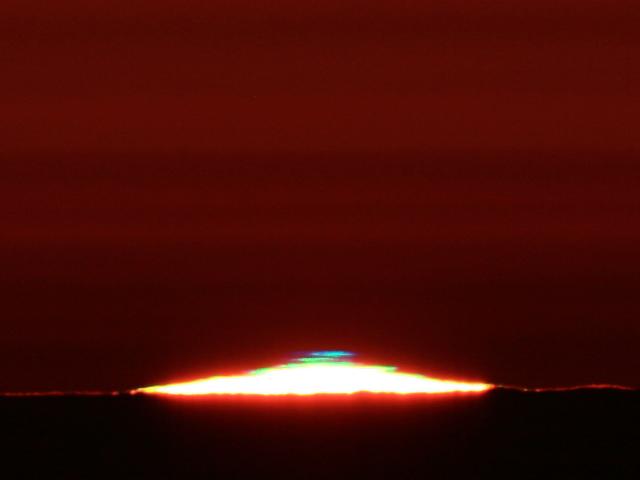 A Green Flash from the Sun