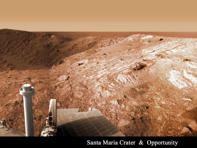 Opportunity at Santa Maria Crater