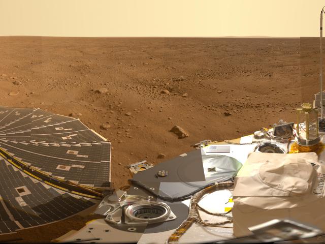 A Mars Panorama from the Phoenix Lander