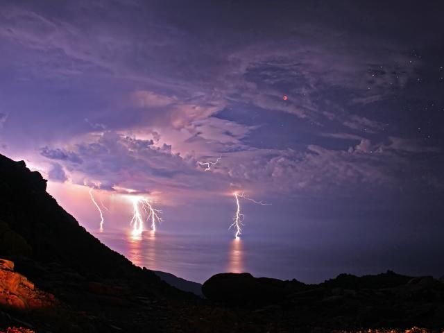 Lightning Eclipse from the Planet of the Goats