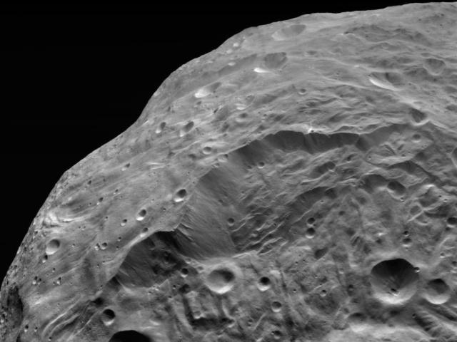 A Landslide on Asteroid Vesta