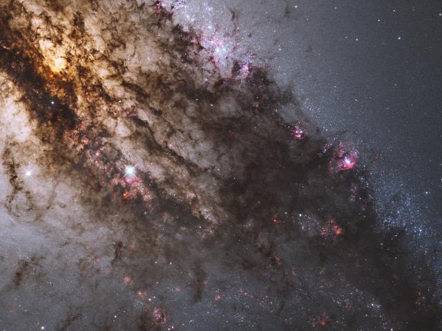 Across the Center of Centaurus A