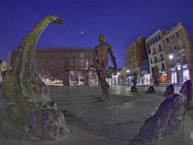Moon and Planets Over Catalonia