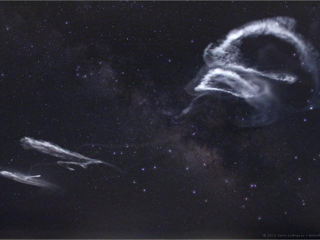 Rocket Trails in the Milky Way