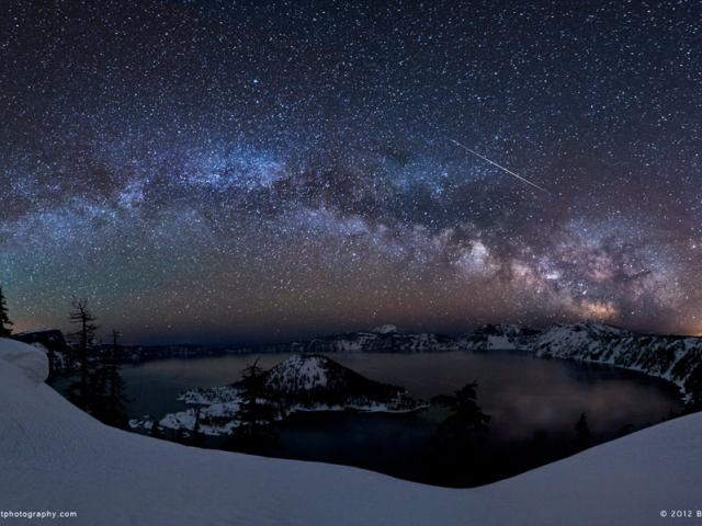 Meteor Over Crater Lake