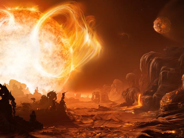 A Dangerous Sunrise on Gliese 876d