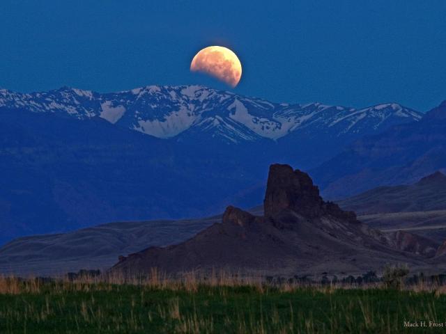 Eclipsed Moon Over Wyoming