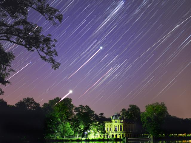 Trails in the Morning Sky