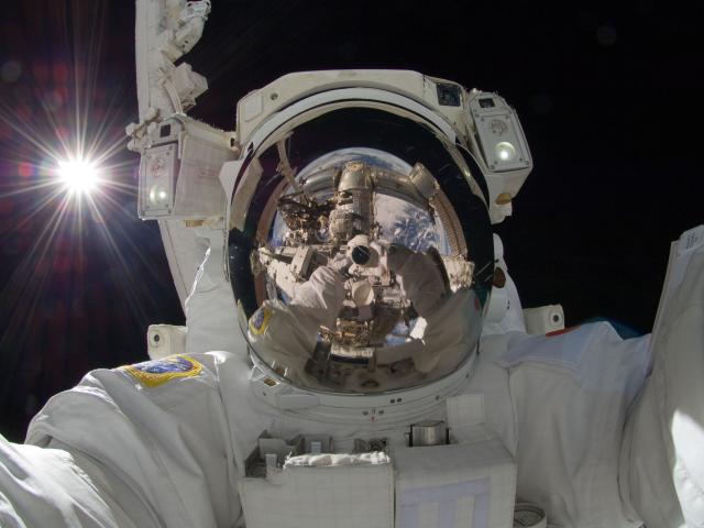 Orbiting Astronaut Self Portrait