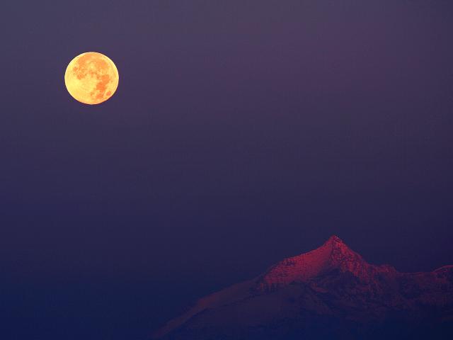 Hunter’s Moon over the Alps