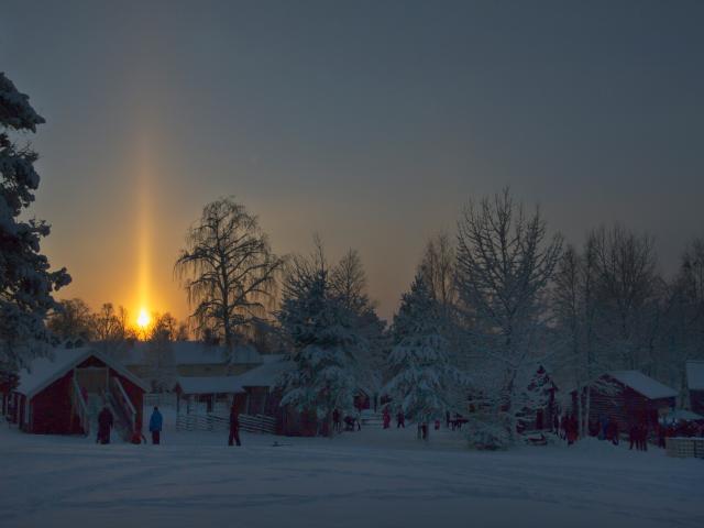 A Sun Pillar Over Sweden