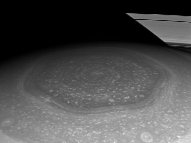 Saturn’s Hexagon and Rings