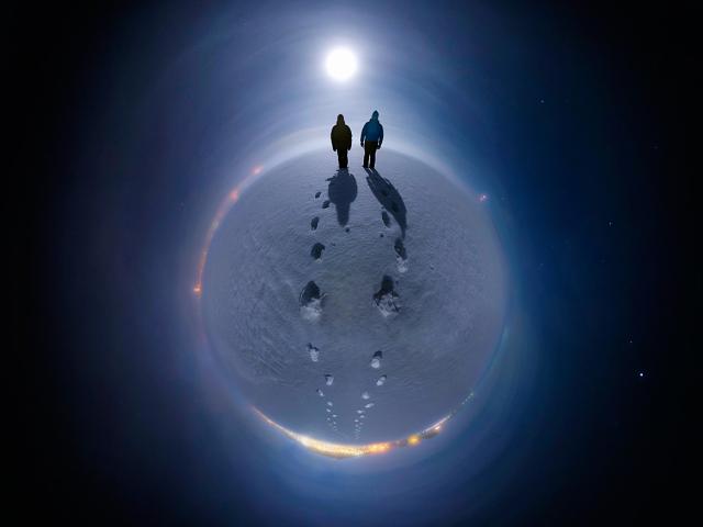 Snow Moon for a Snowy Planet