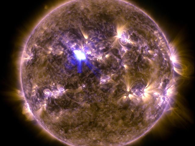 Sun with Solar Flare
