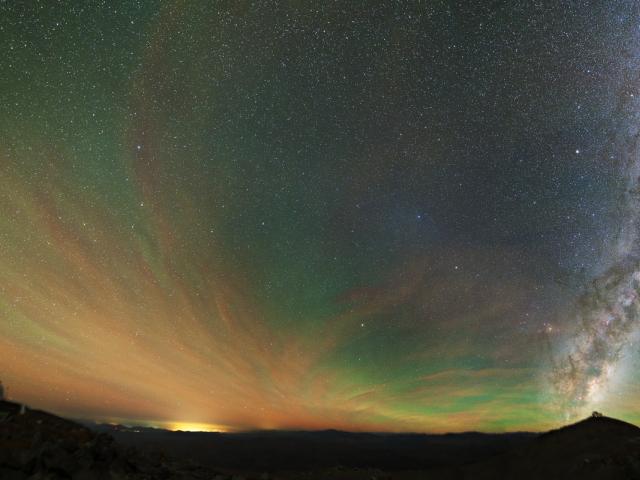 Airglow, Gegenschein, and Milky Way