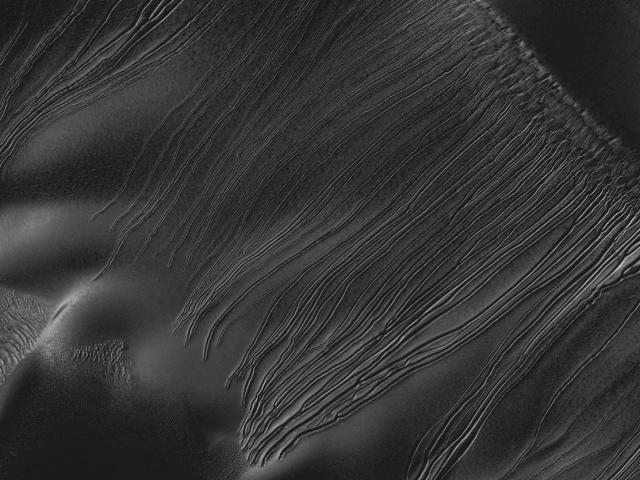 Dry Ice Sled Streaks on Mars