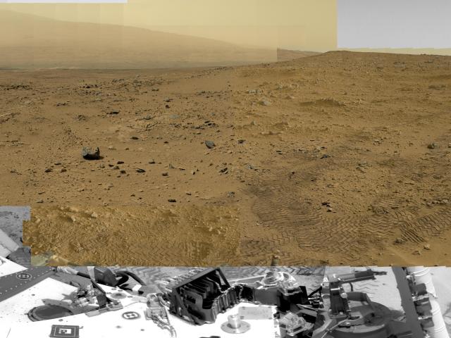 Rock Nest Panorama from Curiosity on Mars