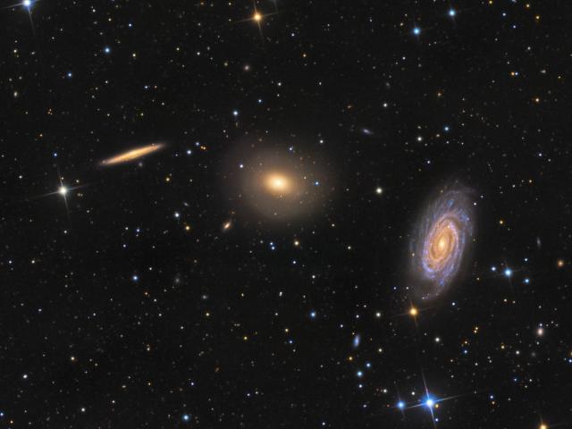 Three Galaxies in Draco