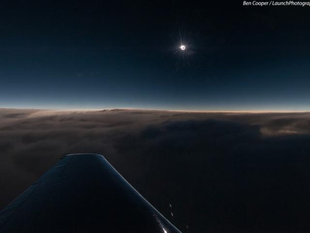 Eclipse at 44,000 Feet