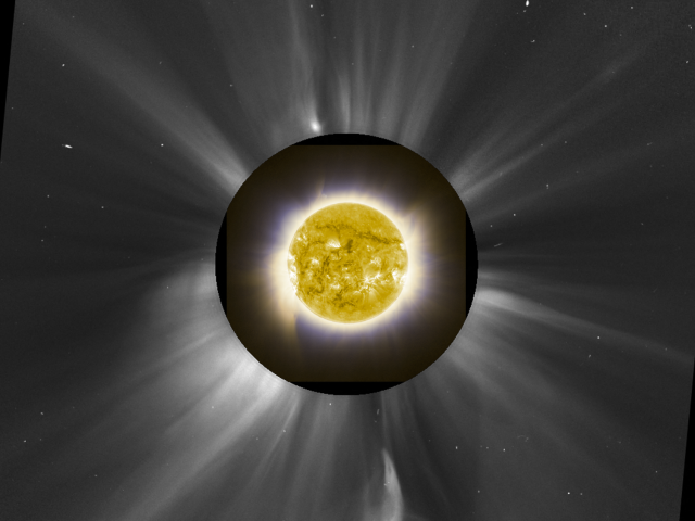 An Active Sun During a Total Eclipse