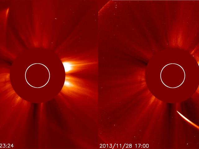 Comet ISON Before and After