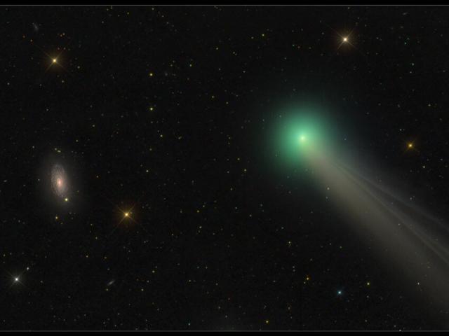 Comet Lovejoy Before Galaxy M63