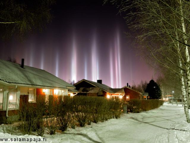 Light Pillars over Finland